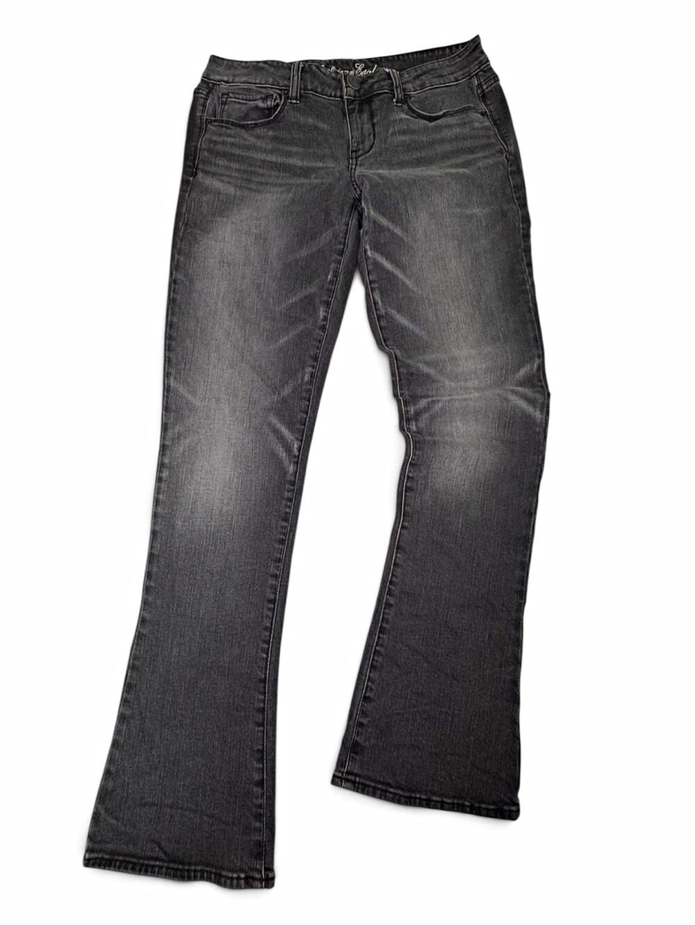 American Eagle Outfitters Skinny Kick Black Jeans Womens Size 8 Regular Wash